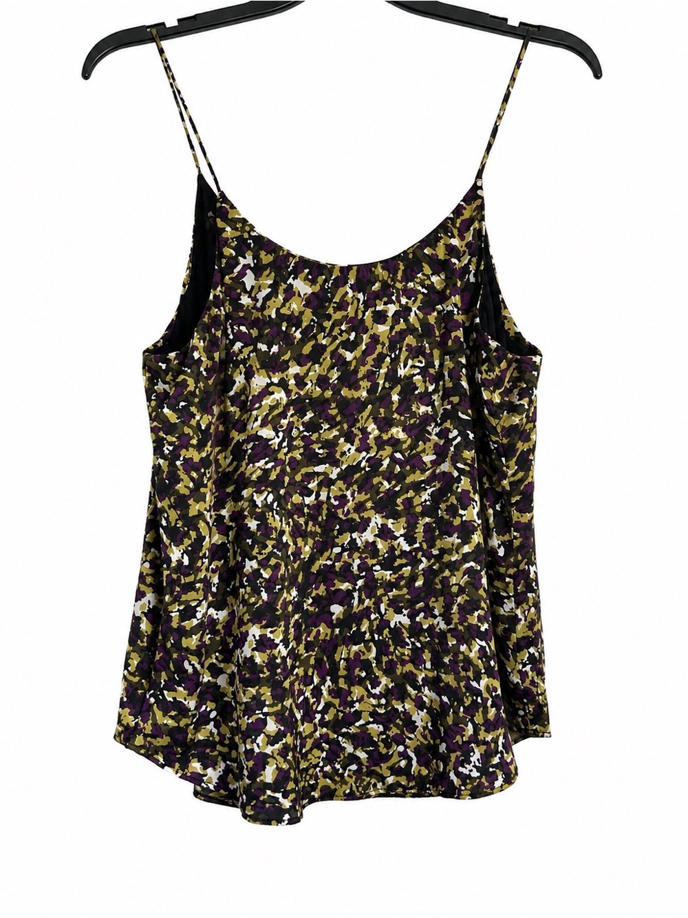 Bar III Olive, Black & Purple Spaghetti-Strap Cami Size S